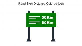 Road Sign Distance Colored Icon In Powerpoint Pptx Png And Editable Eps Format