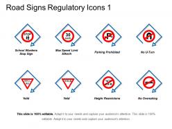 Road signs regulatory icons 1 powerpoint images