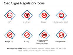 Road signs regulatory icons powerpoint presentation