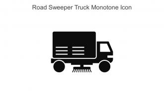 Road Sweeper Truck Monotone Icon In Powerpoint Pptx Png And Editable Eps Format