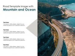 Road template image with mountain and ocean