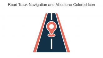 Road Track Navigation And Milestone Colored Icon In Powerpoint Pptx Png And Editable Eps Format