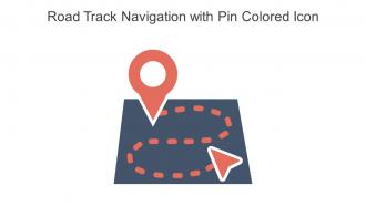 Road Track Navigation With Pin Colored Icon In Powerpoint Pptx Png And Editable Eps Format