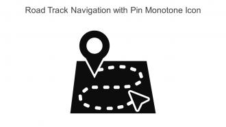 Road Track Navigation With Pin Monotone Icon In Powerpoint Pptx Png And Editable Eps Format