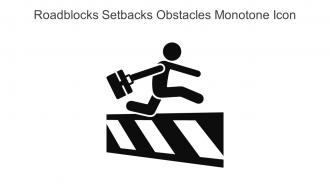 Roadblocks Setbacks Obstacles Monotone Icon In Powerpoint Pptx Png And Editable Eps Format