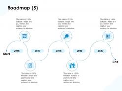Roadmap 2016 to 2020 l1309 ppt powerpoint presentation infographics