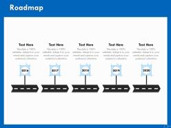 Roadmap 2016 to 2020 ppt powerpoint presentation ideas example