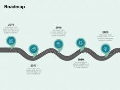 Roadmap 2016 to 2020 ppt powerpoint presentation infographic template visuals