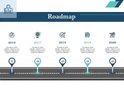 Roadmap 2016 to 2020 years template slides ppt powerpoint presentation rules
