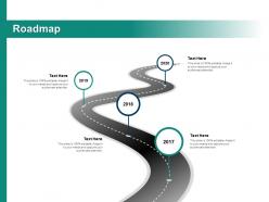 Roadmap 2017 to 2020 ppt powerpoint presentation layouts ideas