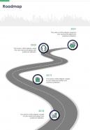 Roadmap Business Sales Proposal One Pager Sample Example Document