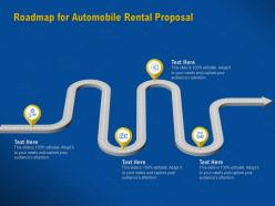 Roadmap for automobile rental proposal audiences attention ppt powerpoint presentation slides