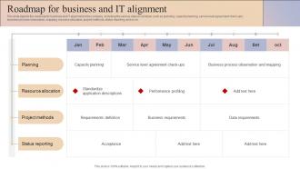 Roadmap For Business And It Alignment Business And It Alignment Ppt Show Background Designs