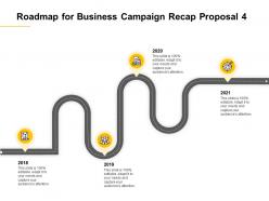 Roadmap For Business Campaign Recap Proposal 2018 To 2021 Ppt Powerpoint Presentation Deck
