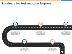 Roadmap for business loan proposal ppt powerpoint presentation visual aids background images