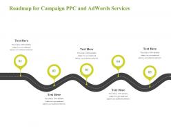 Roadmap for campaign ppc and adwords services audiences attention ppt infographics