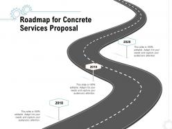 Roadmap for concrete services proposal ppt powerpoint presentation styles designs download