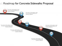Roadmap for concrete sidewalks proposal ppt powerpoint presentation background image