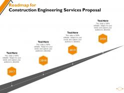Roadmap for construction engineering services proposal ppt powerpoint presentation gallery good
