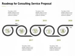 Roadmap for consulting service proposal ppt powerpoint presentation slides information