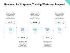 Roadmap for corporate training workshop proposal ppt powerpoint presentation summary