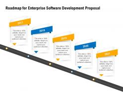 Roadmap for enterprise software development proposal 2017 to 2021 years ppt powerpoint presentation picture