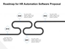 Roadmap For HR Automation Software Proposal Ppt Demonstration