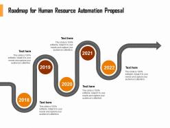 Roadmap For Human Resource Automation Proposal Ppt Example File