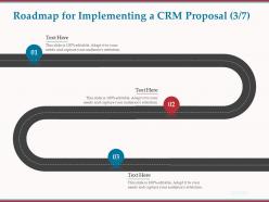 Roadmap for implementing a crm proposal r72 ppt powerpoint presentation icon picture