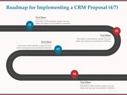 Roadmap for implementing a crm proposal r73 ppt powerpoint presentation icon pictures