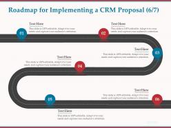 Roadmap for implementing a crm proposal r75 ppt powerpoint presentation file