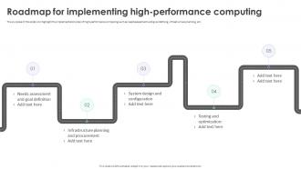 Roadmap For Implementing High Performance Computing Implementation