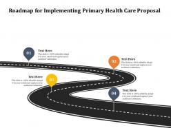 Roadmap for implementing primary health care proposal ppt icon