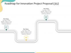 Roadmap For Innovation Project Proposal Ppt Powerpoint Presentation Layouts Designs