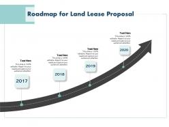 Roadmap for land lease proposal ppt powerpoint presentation outline good