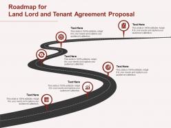 Roadmap for land lord and tenant agreement proposal ppt powerpoint presentation gallery maker