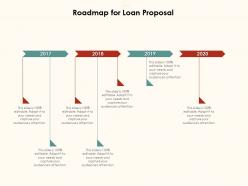 Roadmap for loan proposal ppt powerpoint presentation ideas show