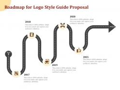 Roadmap for logo style guide proposal ppt powerpoint presentation gallery