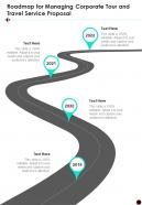 Roadmap For Managing Corporate Tour And Travel Service One Pager Sample Example Document