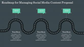 Roadmap for managing social media content proposal ppt slides show