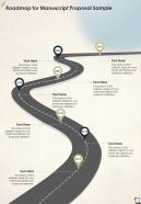 Roadmap For Manuscript Proposal Sample One Pager Sample Example Document