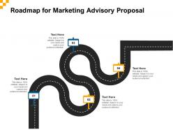 Roadmap for marketing advisory proposal ppt powerpoint presentation styles