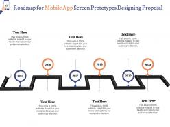 Roadmap for mobile app screen prototypes designing proposal ppt powerpoint ideas icon