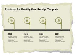 Roadmap for monthly rent receipt template ppt powerpoint infographics introduction