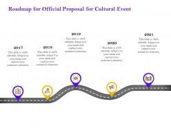 Roadmap for official proposal for cultural event ppt powerpoint presentation icon influencers