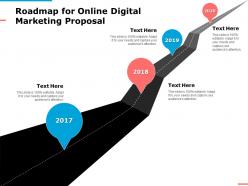 Roadmap for online digital marketing proposal ppt powerpoint presentation visual aids summary