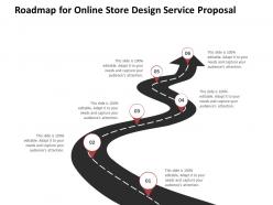 Roadmap for online store design service proposal ppt powerpoint presentation styles