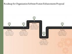 Roadmap for organization software feature enhancements proposal ppt powerpoint template