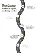 Roadmap For ORM Digital Marketing One Pager Sample Example Document