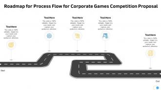 Roadmap for process flow for corporate games competition proposal ppt slides skills